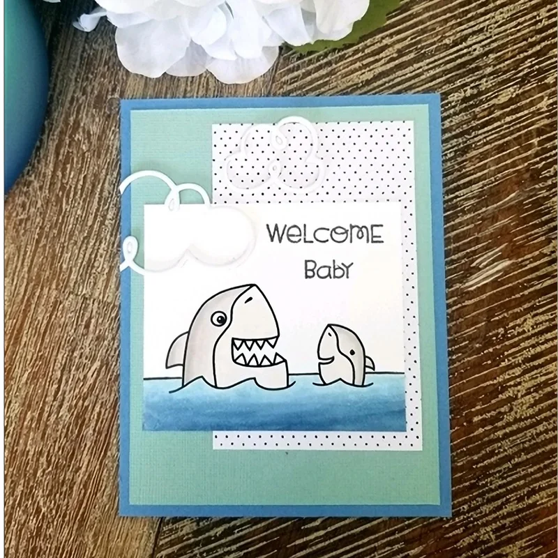 

JC Shark Rubber Stamps and Metal Cutting Dies for Scrapbooking Ducks Craft Dies Cut Decoration Cards Making Stencil Album Sheet