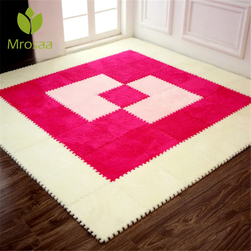 

Living Room Bedroom Children Kids Soft Patchwork Carpet Magic Jigsaw Splice Puzzle Climbing Baby Mat Play Game Floor Rug 30*30CM