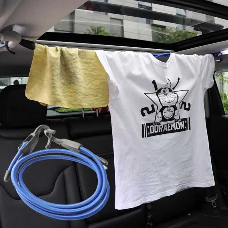 

Adjustable Household Outdoor Elastic Clothesline Multifunction Tensioning Belts Car Clothes Hanger Travel Hanging Rope