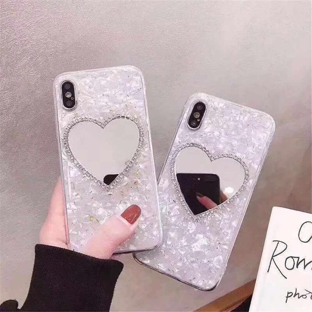 

Crystal Diamond Shell Phone Case For Iphone 66S 6P78 8P X Xs Xr Xsmax Epoxy Gold Love Phone Case