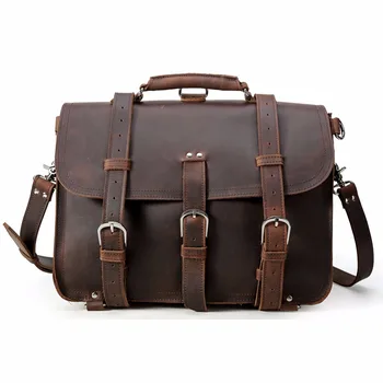 

Tiding Luxury Cowhide Travel Backpack 17 Inch Laptop Briefcase Mens Multi-function Adventure Shoulder Messenger Bag Brown 3533