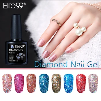 

Elite99 10ml Diamond UV Gel Polish Soak Off Glitter Gel Nail Polish Vernis Semi Permanent Nail Art Shiny Sequins Gel Varnish