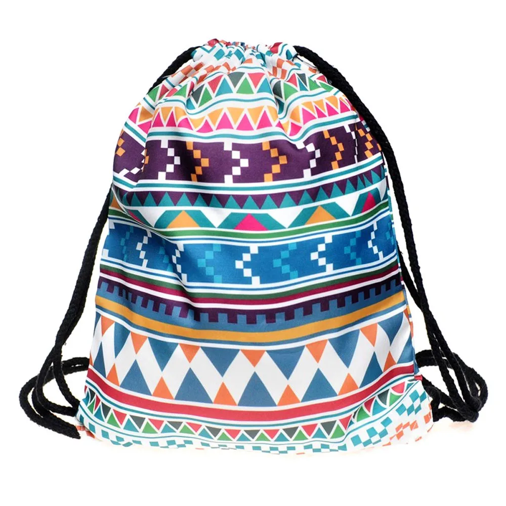 

Sleeper #501 2018 Fashion Unisex Emoji 3D Printing Bags Pouch Drawstring draw string bag for student teenager gift Free Shipping
