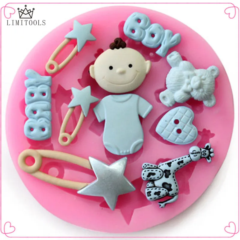 

LIMITOOLS Practical 3D Silicone Baby Pin DIY Moulds Sugarcraft Baking Tool Cake Decoration