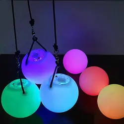 2018 светодиодный шары для кручения Света Multi-Цветной POI Glow шары для кручения свет для танца живота ручной реквизит