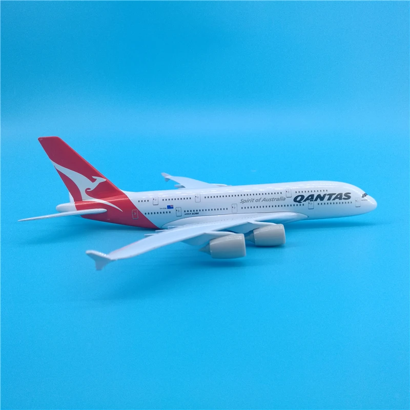 20 см A380 Австралия модель самолета Qantas дыхательные пути металлического Aeronauticalair