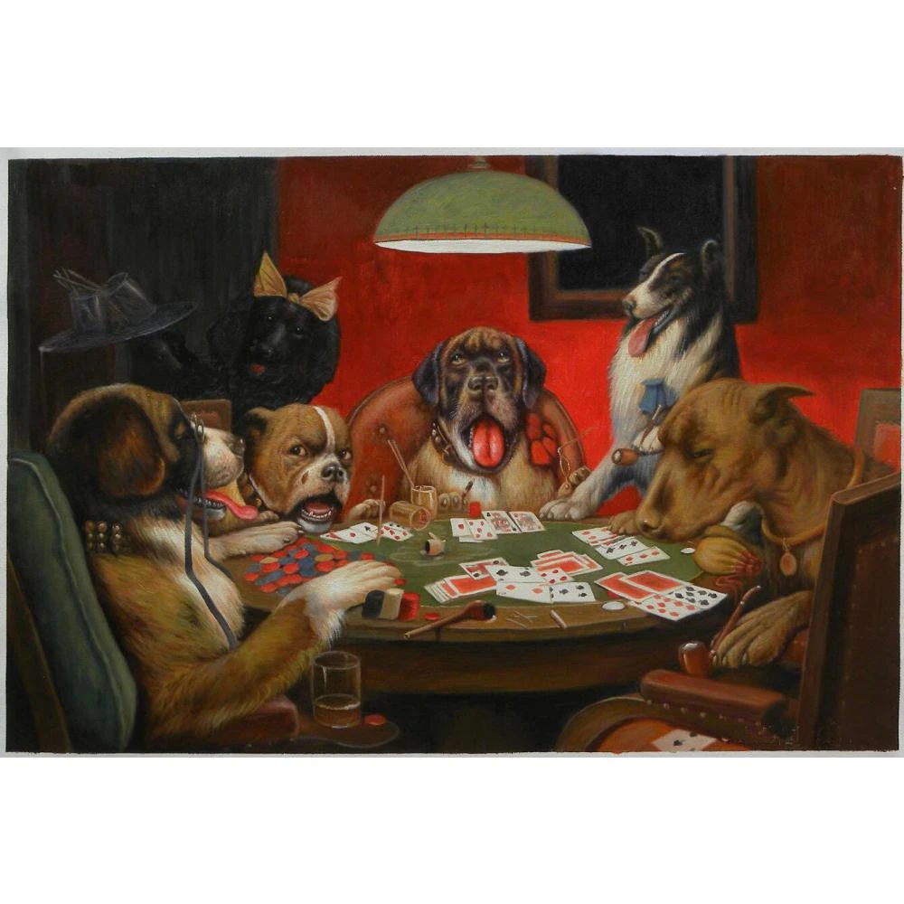 cassius marcellus coolidge dogs playing poker
