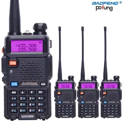 4 шт. Baofeng UV-5R Professional Walkie Taklie 5 Вт двойной портативная рация с ремешком UHF и VHF UV 5R 136-174 и 400-520 МГц BF-UV5R двухстороннее радио