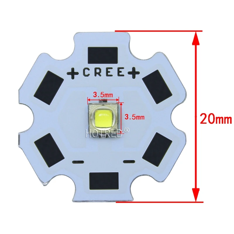 Фото Светодиодный XP-G2 Cree XPG2 для фонарика/прожектора/лампы, светодиод холодного белого цвета, 1-5 Вт, 6000-6500 К, 20/16/14/12/8 мм, 10 шт. №3