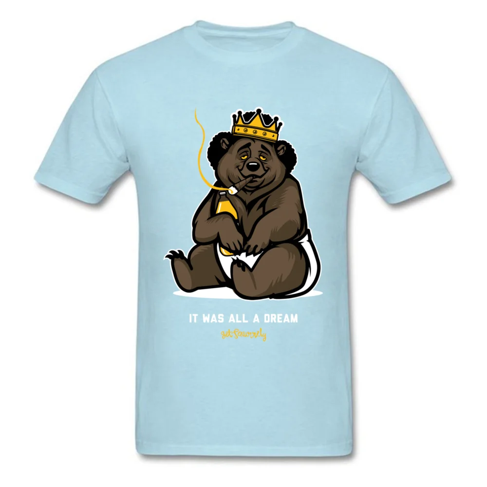Printed Biggie Bear T-Shirt Latest Summer Autumn Short Sleeve Round Collar Tees Cotton Men's Print Tee Shirt Top Quality Biggie Bear light