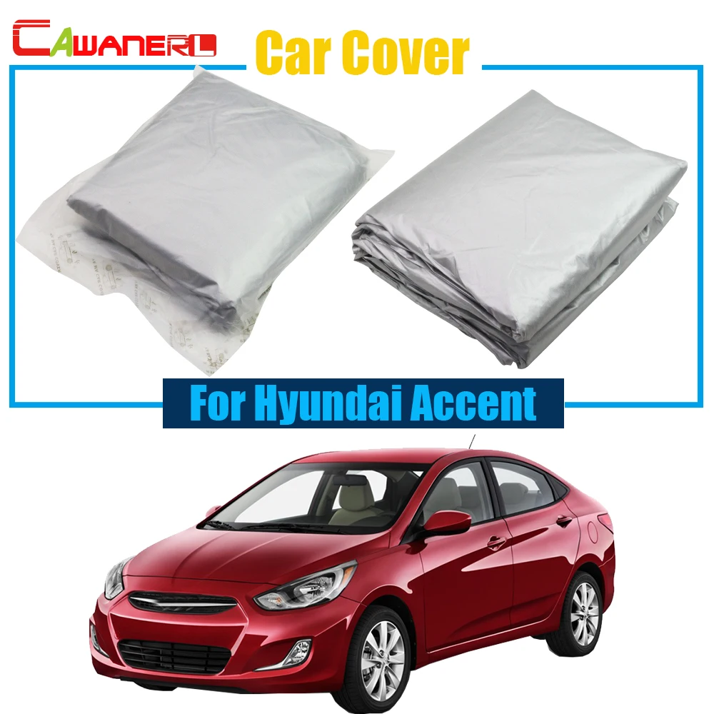 Cawanerl Outdoor Car Cover Anti Uv Snow Rain Sun Resistant Protection