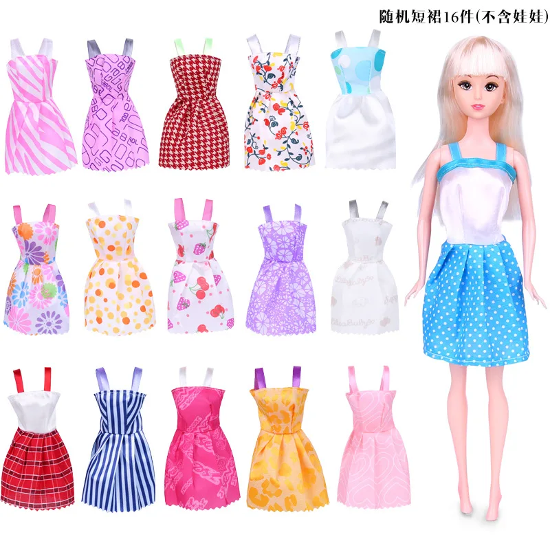

Applicable To 30cm11 Inch Doll Accessories Lele Barbienlly Clothes Princess Dress Apron Dress Skirt 10 Pieces Christmas gifts