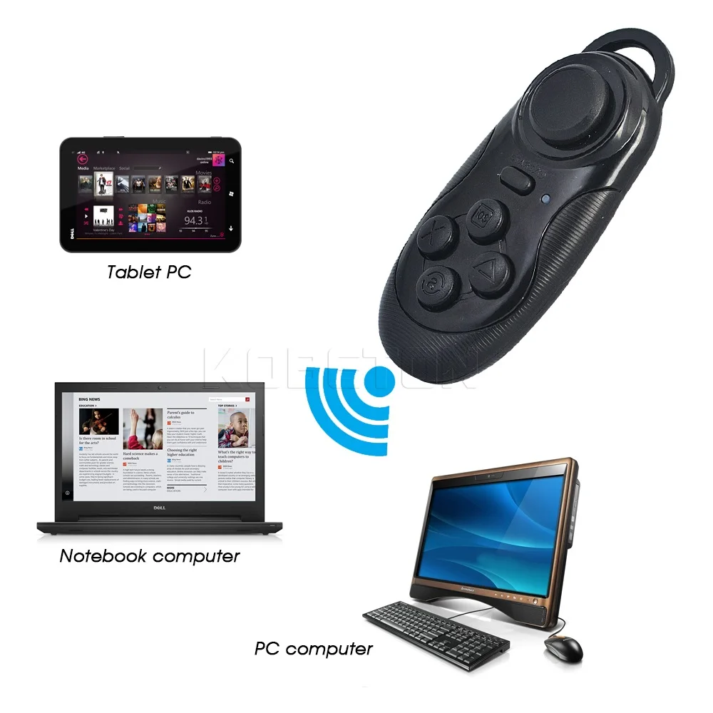 

New 4 in 1 Wireless Portable Bluetooth Remote Gamepad Game Controller Joystick For Android/iOS Sony PC Selfie Remote Shutter