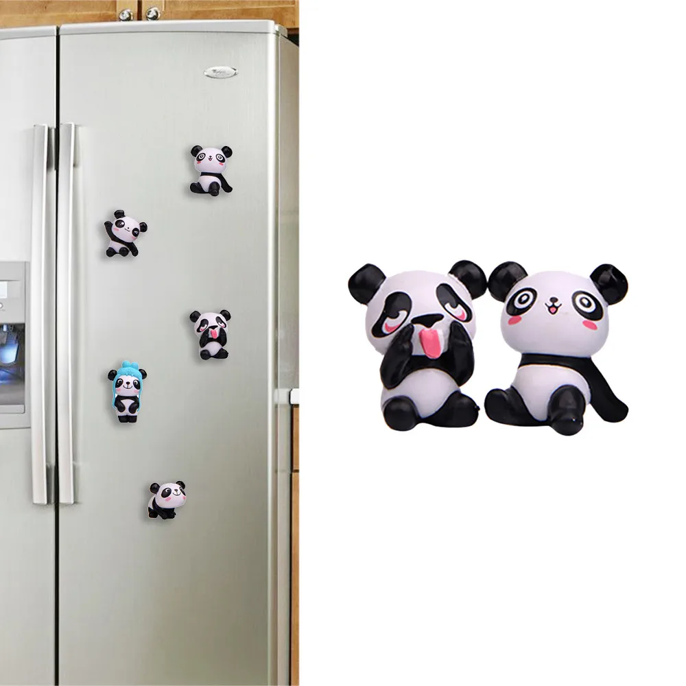 

2/8PCS Funny Panda Fridge Magnet Sticker Toy Refrigerator Message Holder Home Decor Gifts Cartoon Cute Magnetic Stickers A60