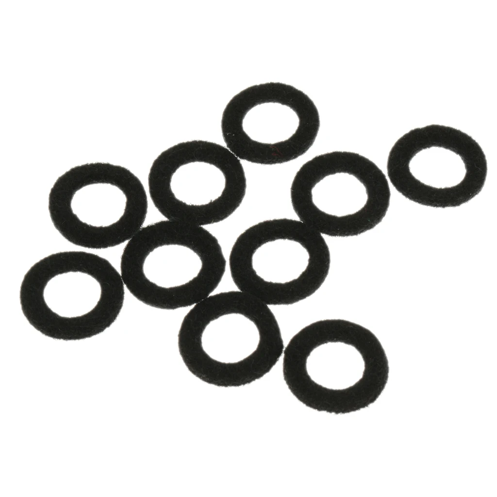 10 Pieces Lightweight Trumpet Felt Washers Cushion Pad Brass Instrument Accessory Brass Instruments Parts & Accessories