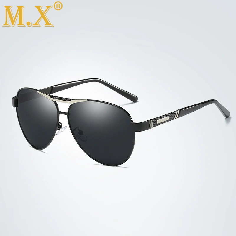 Высокое качество, новые солнцезащитные очки пилота, мужские поляризованные Роскошные брендовые винтажные мужские солнцезащитные очки для вождения UV400 - Цвет линз: Black Silver Black