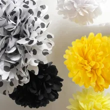 5pcs/set Polka Dot Tissue Paper Pom Poms Wedding Party Decoration Circus Theme Pastorable Hanging Fluffy Balls Home Decor girls pom pom detail polka dot sweater
