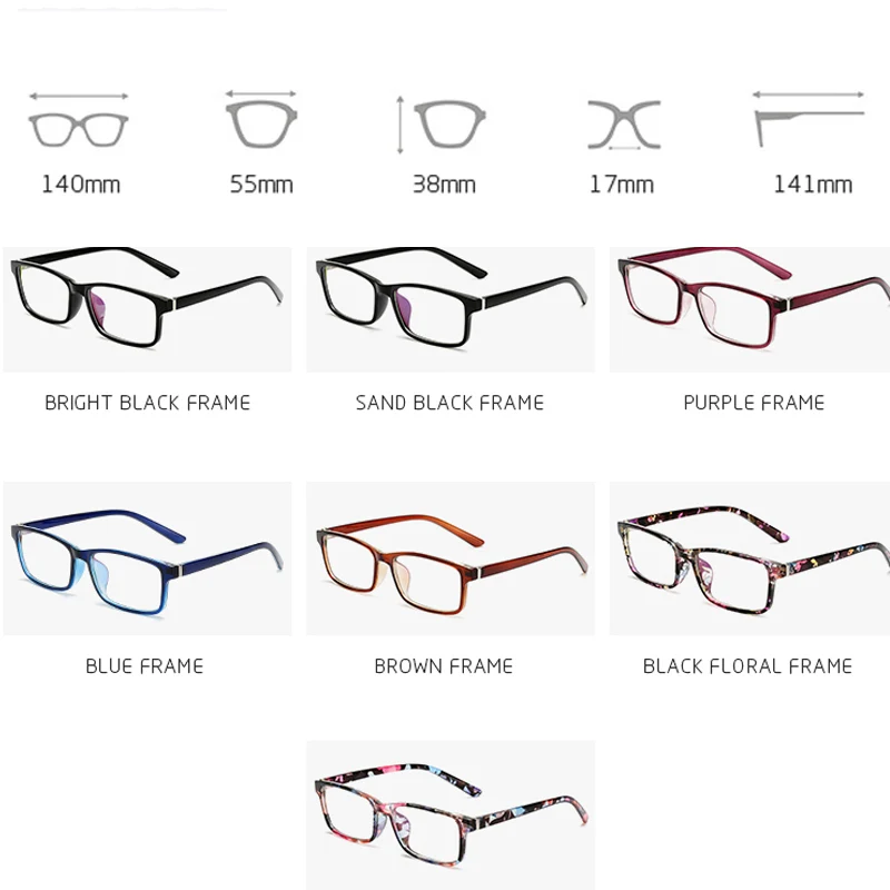 Новые цветочные очки популярные оправа для компьютерных очков для женщин и мужчин защита от синего излучения квадратная близорукость оправа очки