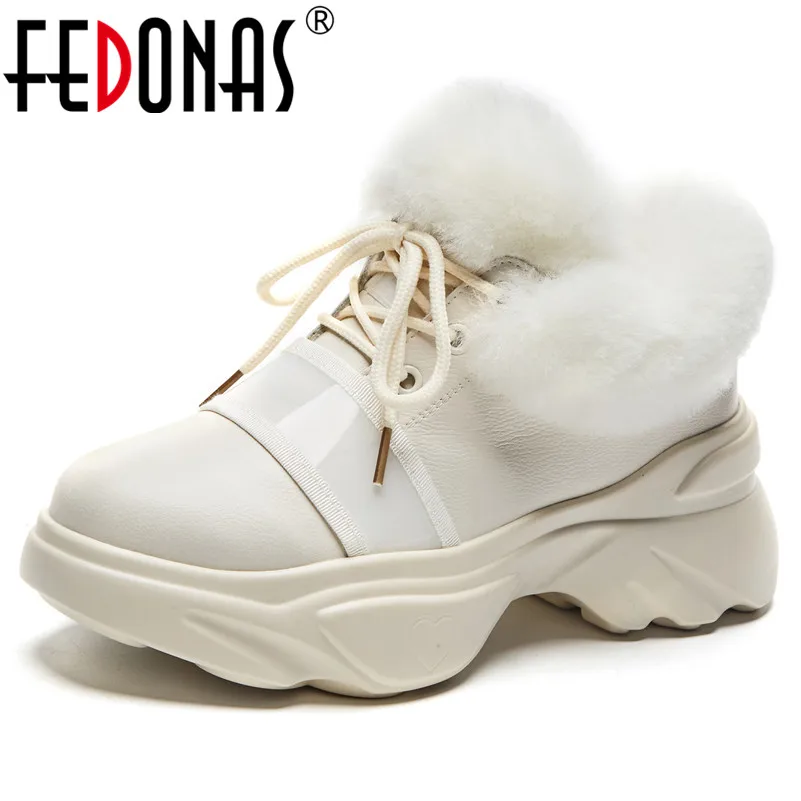 

FEDONAS New Women Lace Up Warm Autumn Winter Ladies Shoes Woman Platfroms Genuine Leather Comfort Casual Shoes Sneakers