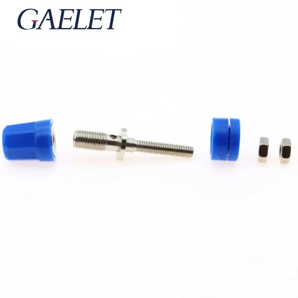 

5 Pcs M4x36 Copper Terminal 4mm Banana Plug Jack Socket 20A Binding Post Connector ZK30