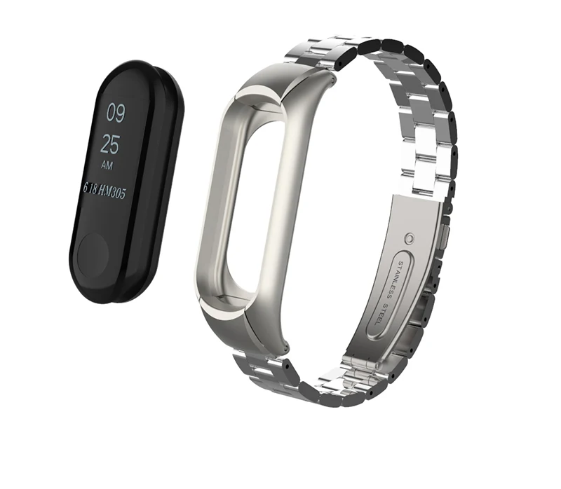 Hangrui mi Band 3 ремешок металлический замена Браслет для Xiaomi mi 3 фитнес трекер умный браслет аксессуары часы ремешок