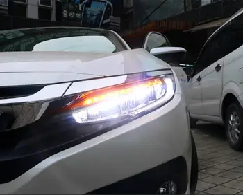 

LED Headlights For Honda Civic 2015-2017 Car Led Lights Double Xenon Lens Car Accessories Daytime Running Lights Fog Light
