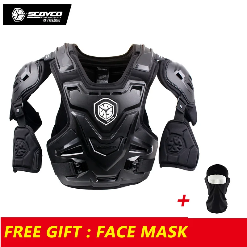 

Scoyco AM07 Motocross Off Road Body Armor Motorcycle Armor Jacket Racing Protective Guard Gear with Arm Protectors