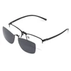 Gmei-lunettes optiques carrées ultraléger, en alliage de titane, semi-bords, monture polarisée, Clip sur lunettes de soleil S9341 ► Photo 3/6