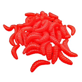

3 Pcs of (100Pcs 2cm 0.5g Fishing Lure The artificial soft lure simulation worm worms Grub form lure The fish odor)