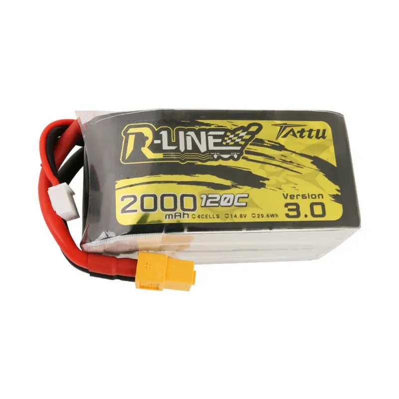 

Newest TATTU R-LINE 3.0 V3 2000mAh 14.8V 120C 4S1P Lipo Battery with XT60 Plug for FPV Racing Drone RC Quadcopter RC parts