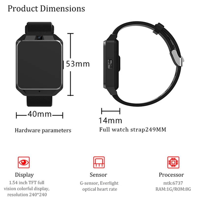 Умные часы 4G для samsung gear S3 android 6 0 1 Гб + 8 5 Мп монитор сердечного ритма wifi gps smartwatch huawei