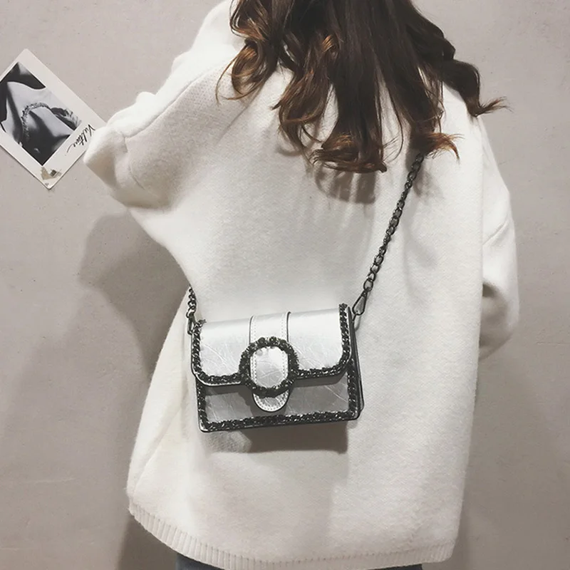 2018 Women Fashion Chain Flap Shoulder Bag Autumn Hot Female INS Popular Handbag Ladies Mini Vacation Crossbody PU BolsaSS3457 (16)