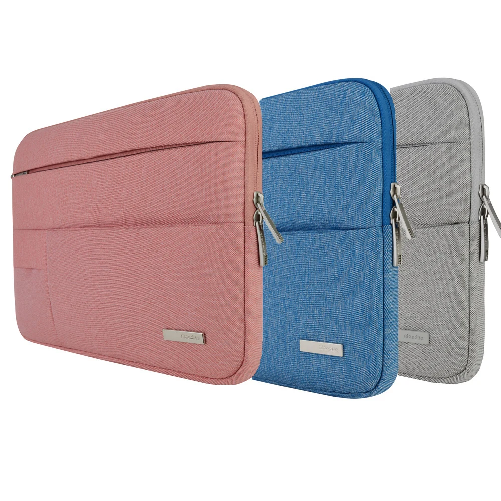 Nylon Laptop sleeve bag for MacBook 11 12 13 14 15.4 Solid Notebook Bag Case for Xiaomi Mac 11.6 13.3 Air Pro Retina
