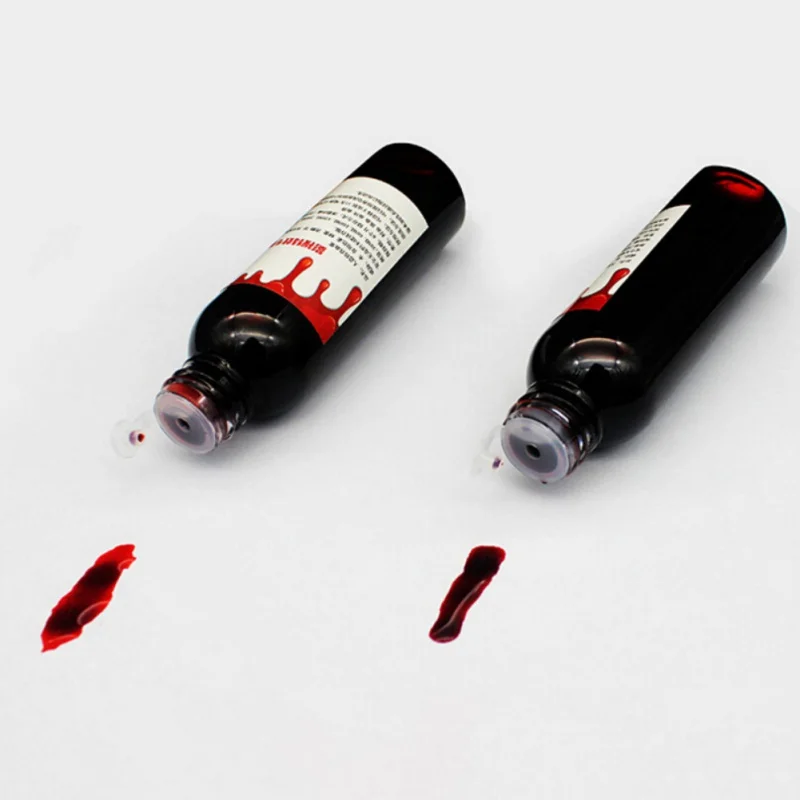 30ml Halloween Cos Ultra-Realistic Fake Blood Simulation Of Human Vampire Human Teeth Hematopoietic Props Vomiting Edible Pulp