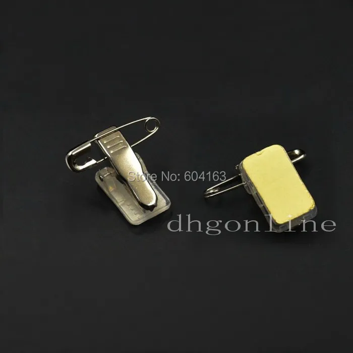 

25 Pcs Self Adhesive Sticker Brooches Satety Pin Badge Holder Clip Craft Fixing ID Card