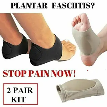 

2Pairs Arch Support Gel Orthotic Insole Plantar Fasciitis Foot Sleeve Cushion