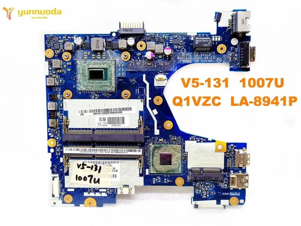 Оригинальный Для ACER V5 131 Материнская плата ноутбука 1007U Q1VZC LA 8941P испытанное