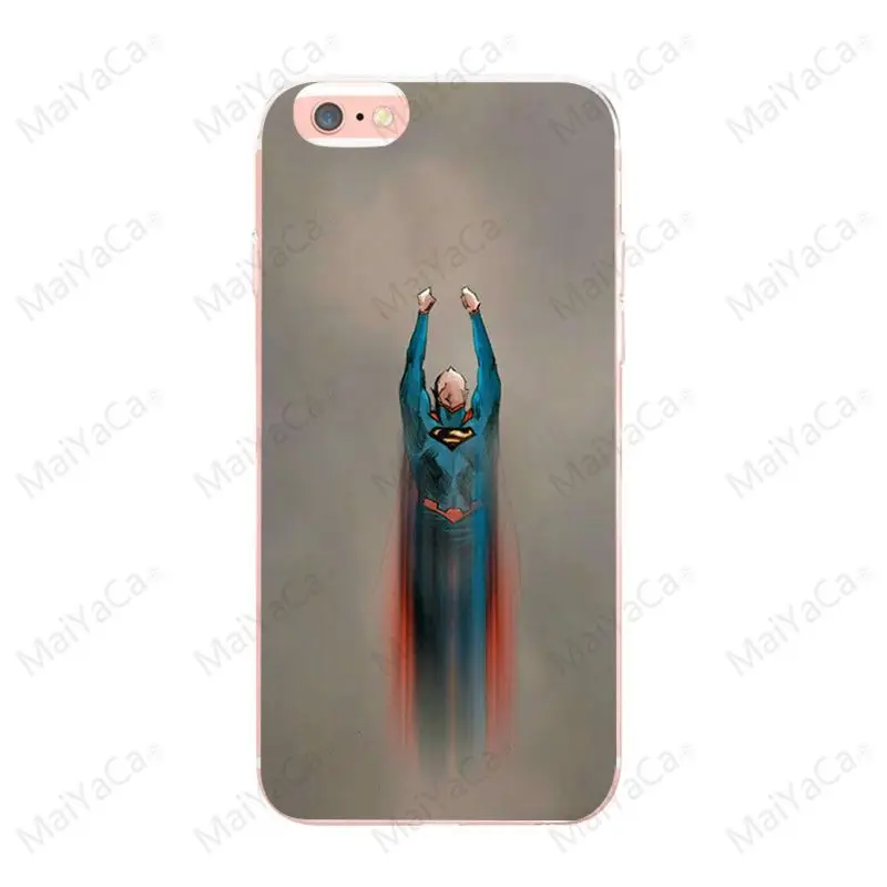 MaiYaCa Superman s equals hope for iphone X XS XR 5 5S SE case TPU Transparent For iphone 8 8plus 7plus Ultra Thin Silicone case - Цвет: 3