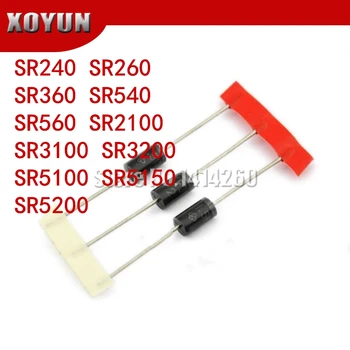 

20PCS SR240 SR260 SR360 SR540 SR560 SR2100 SR3100 SR3200 SR5100 SR5150 SR5200 DO-41 DO-27 Schottky Rectifier Diode