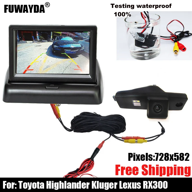

free shipping!!! SONY CCD Chip Sensor Special Car Rear View Reverse Parking CAMERA for Toyota Highlander /Kluger /Lexus RX300