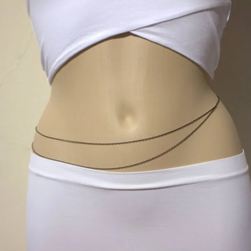 Новинка bijoux de corps femme Женский бикини с перекрестным ремнем массивное ожерелье
