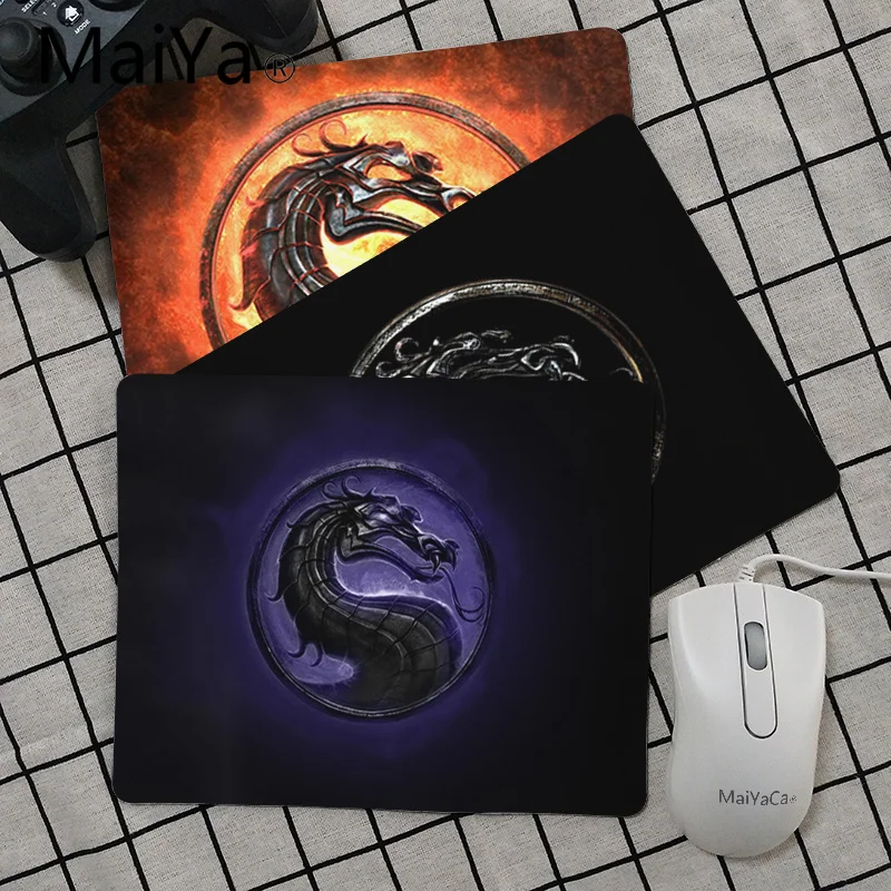 

Maiya High Quality Mortal Kombat Logo Dragon mouse pad gamer play mats Smooth Writing Pad Desktops Mate gaming mouse pad