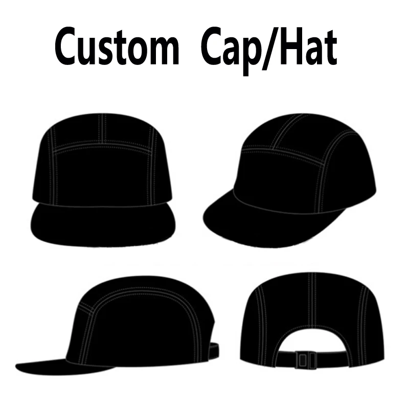

Custom Cap 5 Panel Hats Flat Brim Caps With Logo
