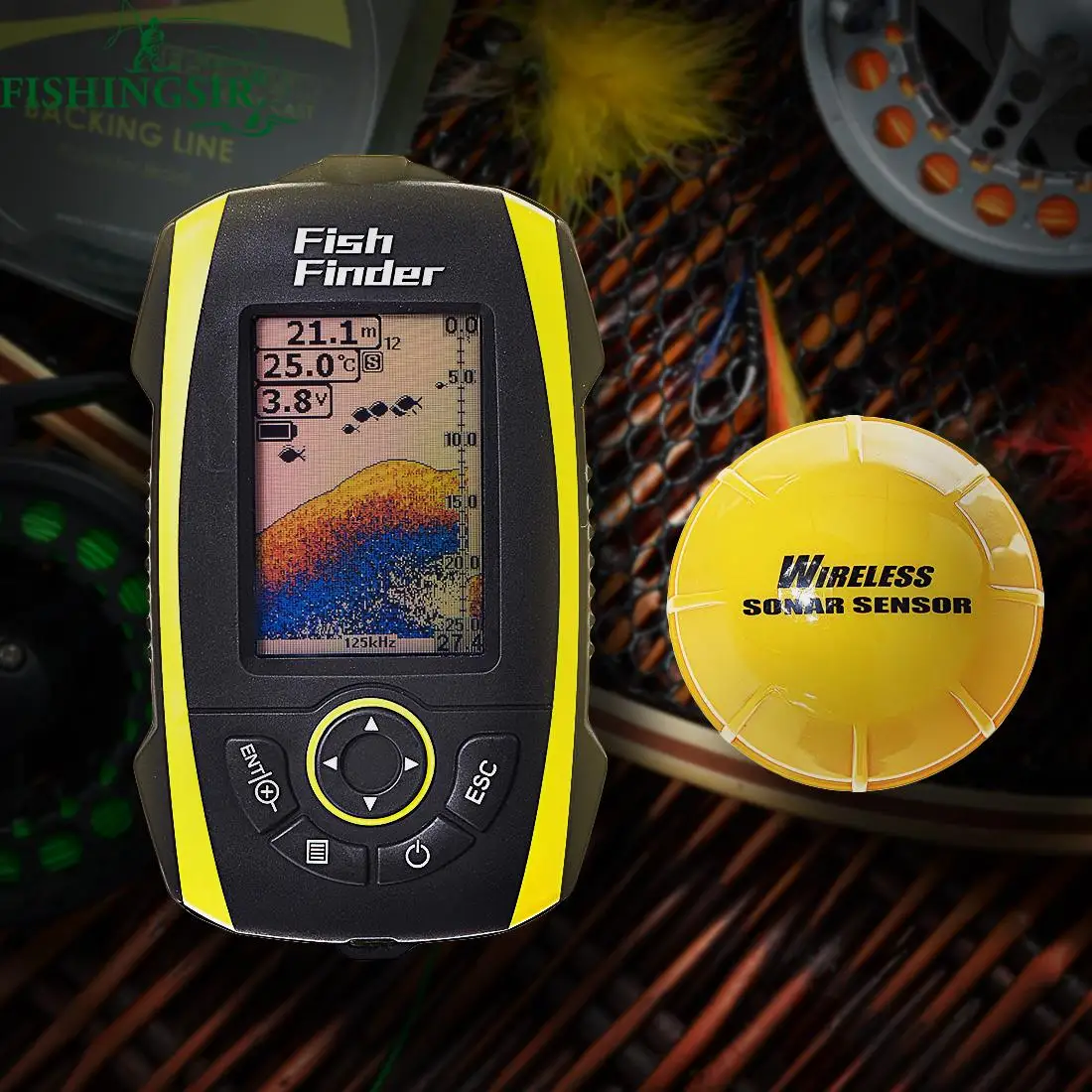 Wireless Depth Sounder Fish Finder Underwater Fishing Camera Smart Sonar Sensor Fishfinder Detector Transducer Russian English