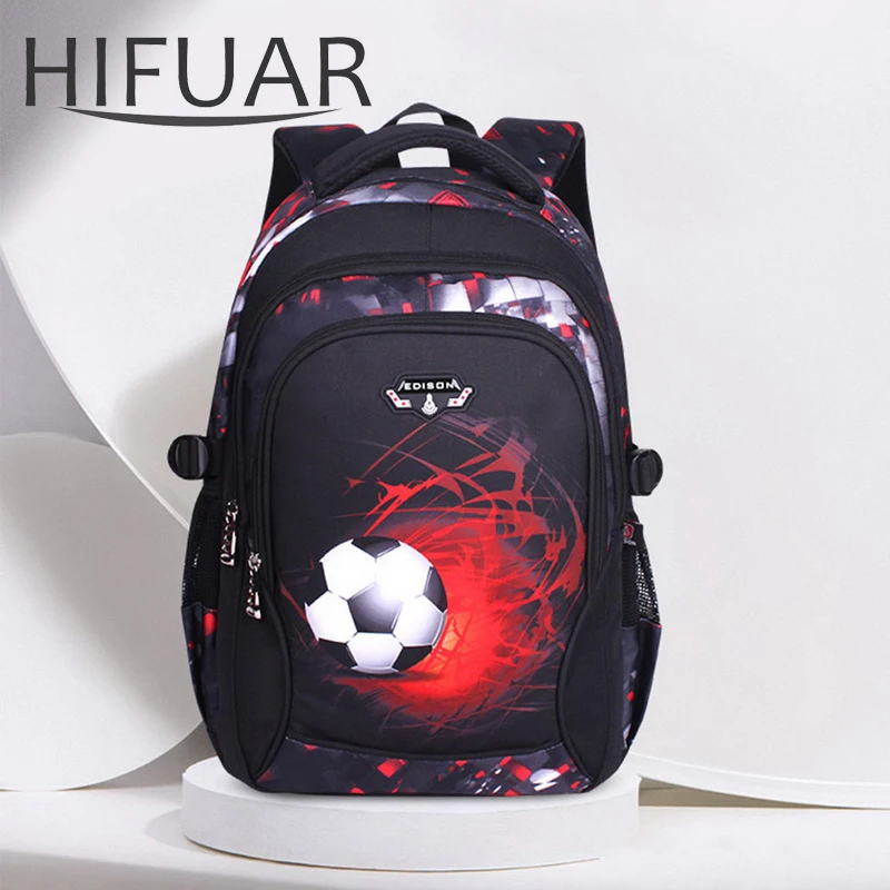 

Boys Football SchoolBag School Students Backpacks Children Waterproof Backpack Large Capacity Book Bags Lightweight Rucksack