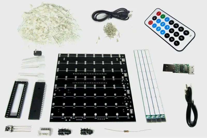 Подарок DIY 3D8S LED мини Свет куб kit с дистанционным зеленый 3D 8 8x8x8 Наборы/Младший
