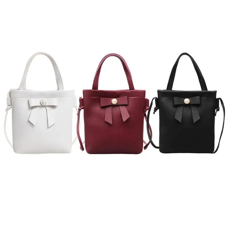 Fashion Simple Women Bowknot Crossbody Shoulder Bag Girls Messenger PU Leather Handbag small leather bag women black new