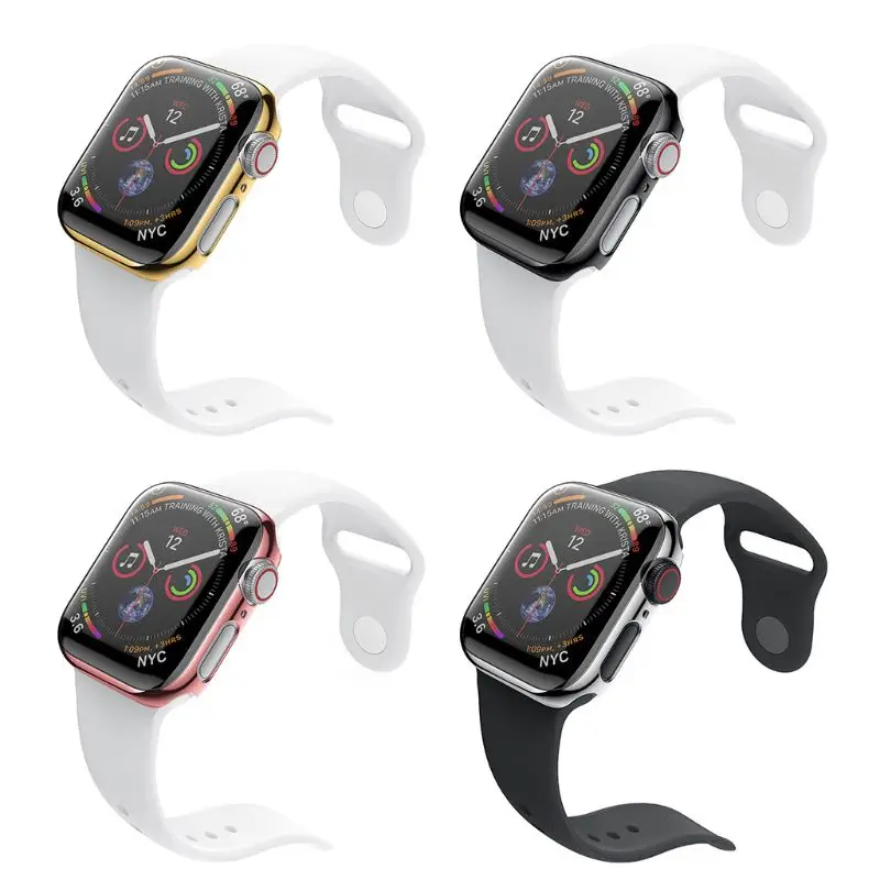 Protective Case Bumper Cover Frame PC Shell Shockproof Smart Watch Accessories for Apple iPhone 4 44mm 42mm