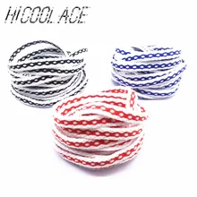 Стиль 120 см шнурки на цепочке стильные шнурки на плоской подошве плетеные шнурки тканые белые шнурки для повседневной обуви