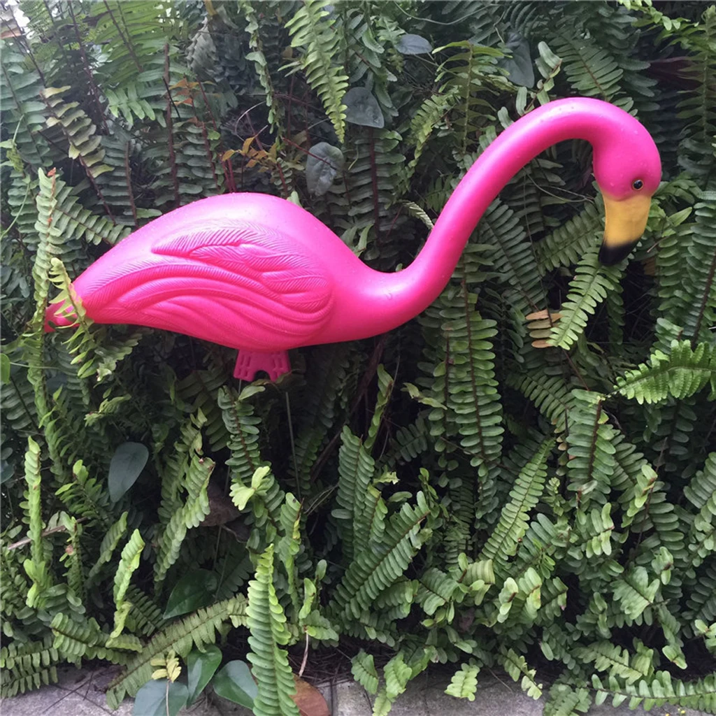 Nordic Lawn Ornament Pink Flamingo True to Nature Plastic Garden Animals Home Party Wedding Decor Home Bedroom Decoration 